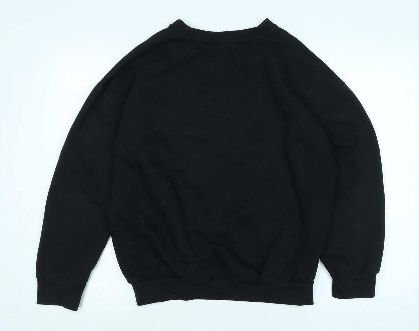 AX Paris Womens Black Polyester Pullover Sweatshirt Size L