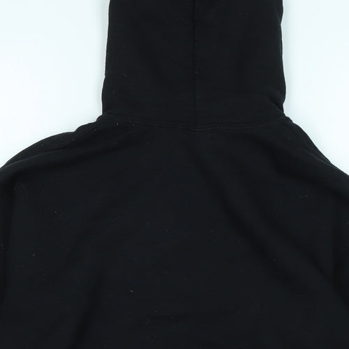 Gilden Boys Black Polyester Pullover Hoodie Size L