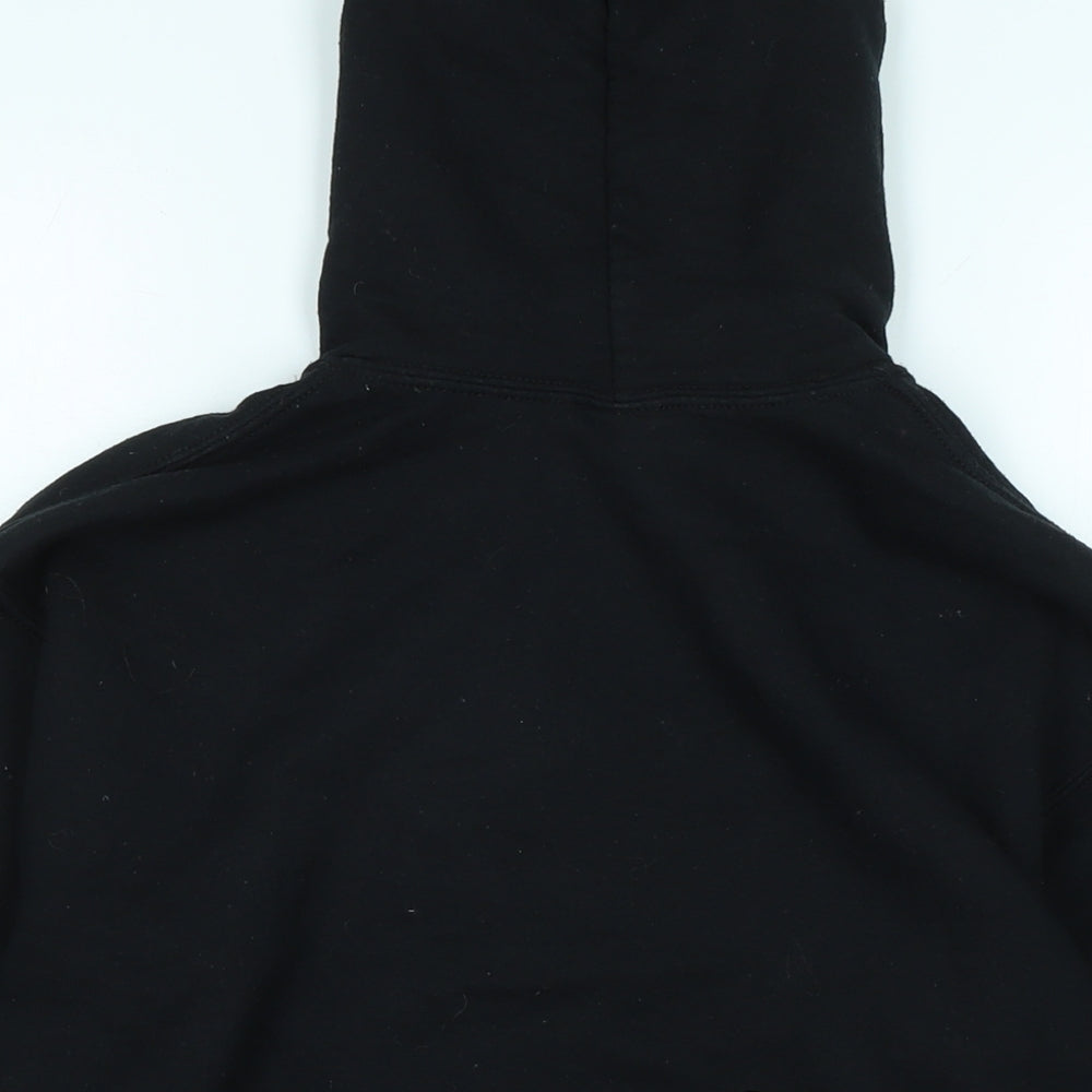 Gilden Boys Black Polyester Pullover Hoodie Size L
