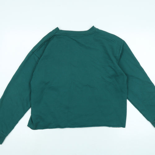 Sugar dust Womens Green Polyester Pullover Sweatshirt Size L