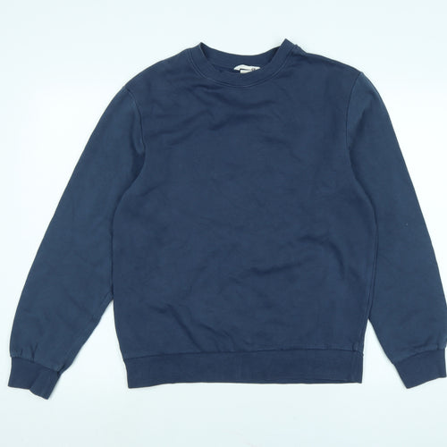 H&M Boys Blue Polyester Pullover Sweatshirt Size 14 Years