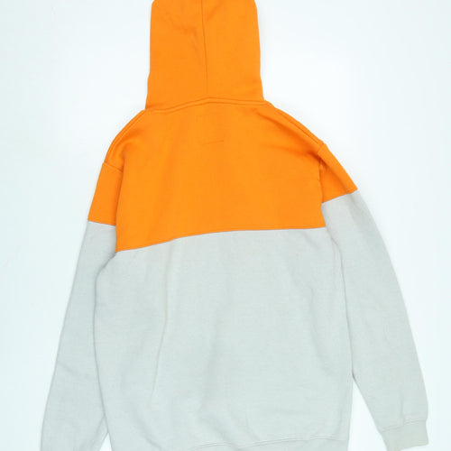 boohoo man Mens Grey Polyester Pullover Hoodie Size L