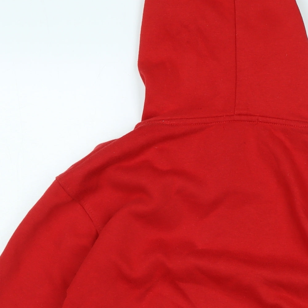 PRETTYLITTLETHING Womens Red Polyester Pullover Hoodie Size M