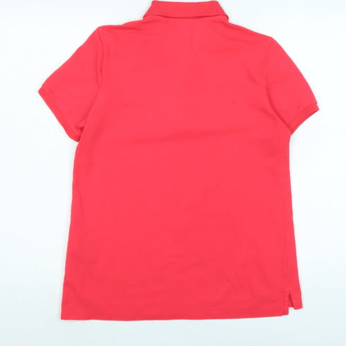 Uniqlo Womens Pink Cotton Basic Polo Size M Collared