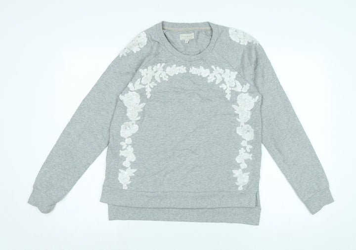 Lucky Brand Womens Grey Polyester Pullover Sweatshirt Size XS