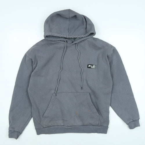 PRETTYLITTLETHING Womens Grey Polyester Pullover Hoodie Size 6