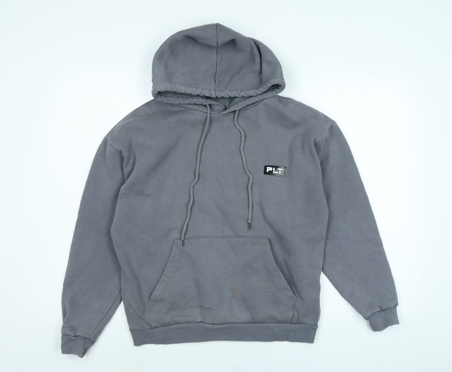 PRETTYLITTLETHING Womens Grey Polyester Pullover Hoodie Size 6
