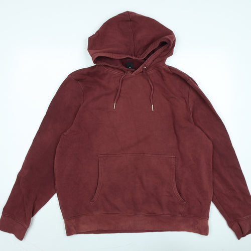New Look Womens Red Polyester Pullover Hoodie Size XL