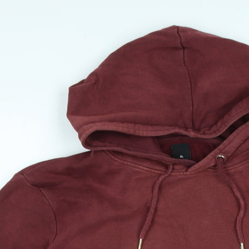 New Look Womens Red Polyester Pullover Hoodie Size XL