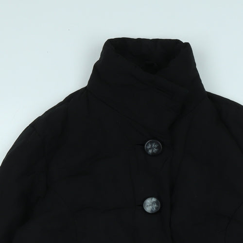 Minuet Womens Black Jacket Size 10 Button