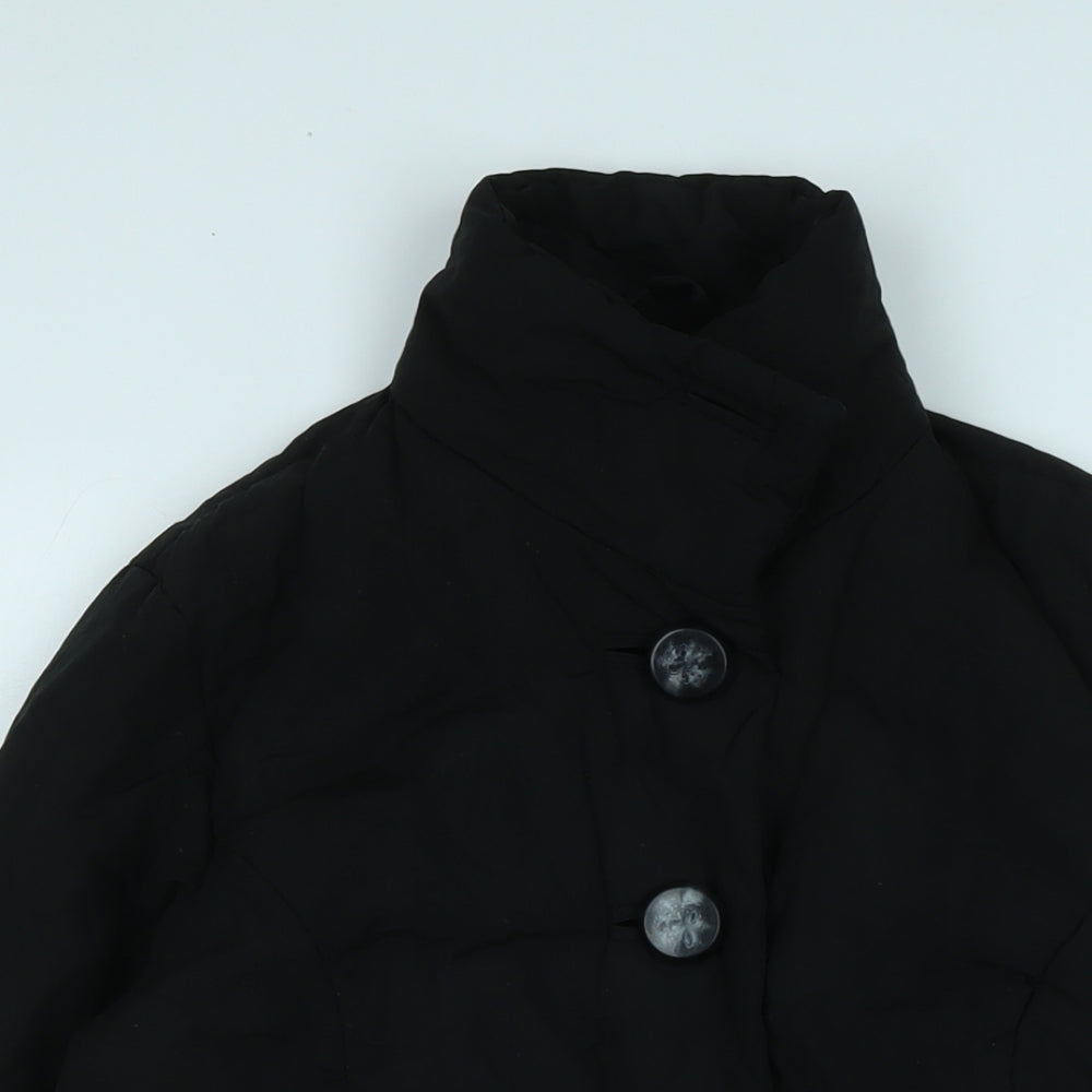 Minuet Womens Black Jacket Size 10 Button
