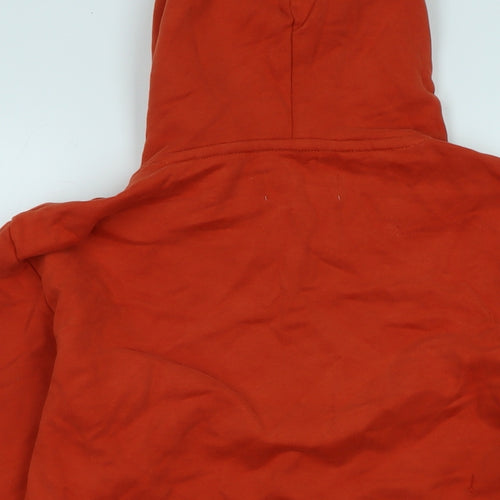 Marks and Spencer Mens Orange Polyester Pullover Hoodie Size M
