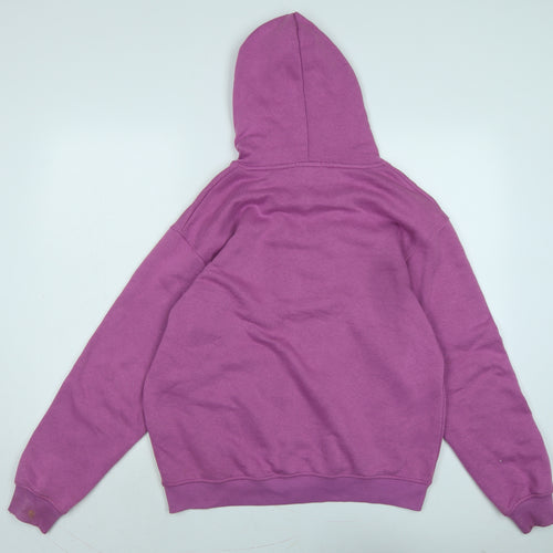 PRETTYLITTLETHING Womens Purple Polyester Pullover Hoodie Size S