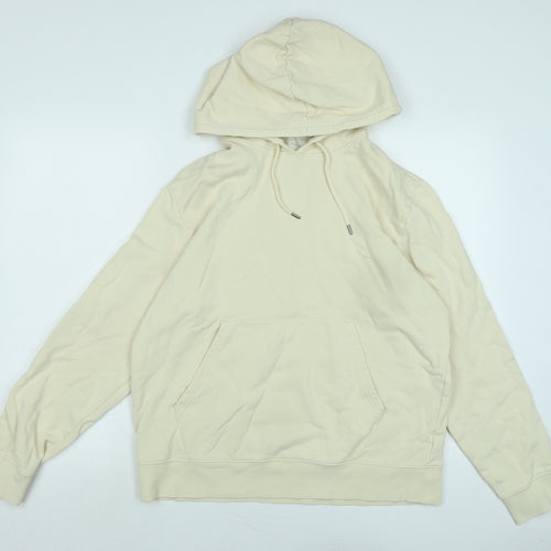 Marks and Spencer Womens Beige Polyester Pullover Hoodie Size L
