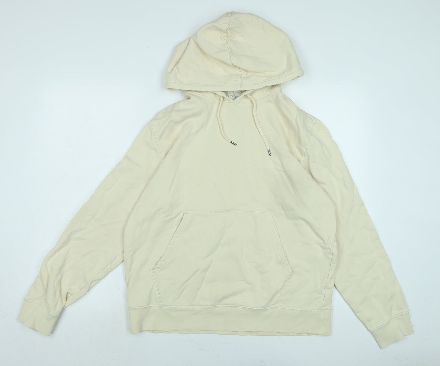 Marks and Spencer Womens Beige Polyester Pullover Hoodie Size L