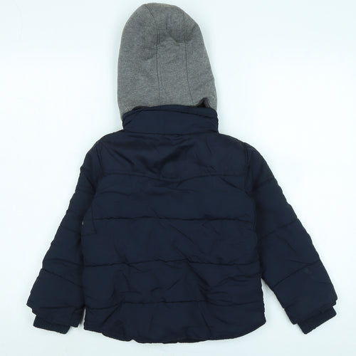 NEXT Boys Blue Quilted Coat Size 5 Years Zip