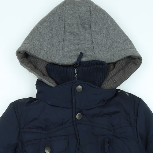 NEXT Boys Blue Quilted Coat Size 5 Years Zip