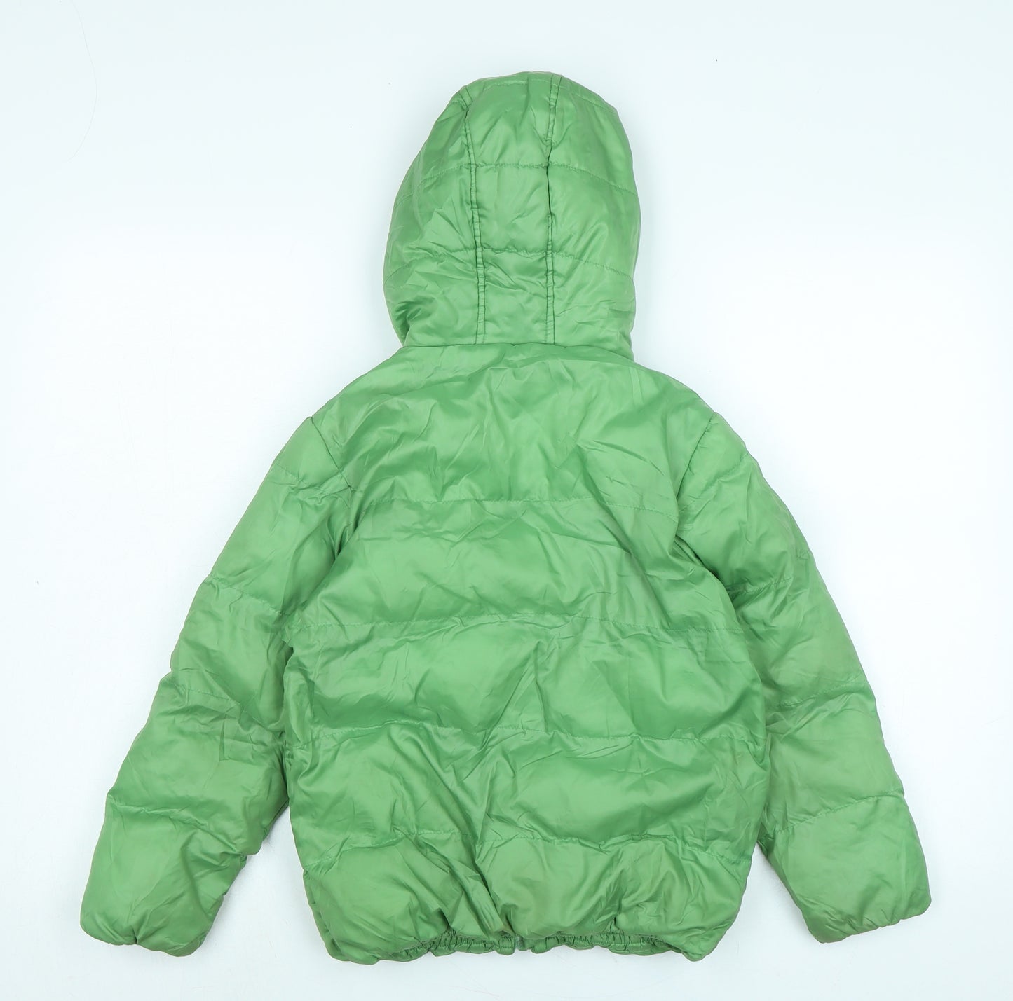 La radoute Boys Green Puffer Jacket Coat Size 6-7 Years Zip