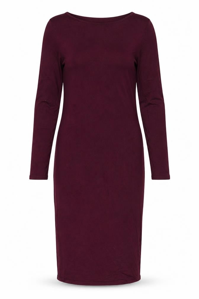 Topshop Womens Red Cotton Bodycon Size 10 Boat Neck