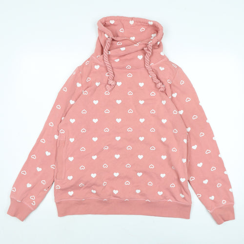 bonprix Womens Pink Polyester Pullover Sweatshirt Size M