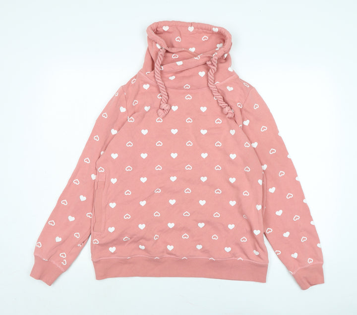 bonprix Womens Pink Polyester Pullover Sweatshirt Size M