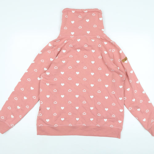 bonprix Womens Pink Polyester Pullover Sweatshirt Size M