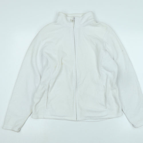 Marks and Spencer Womens White Jacket Size 18 Zip