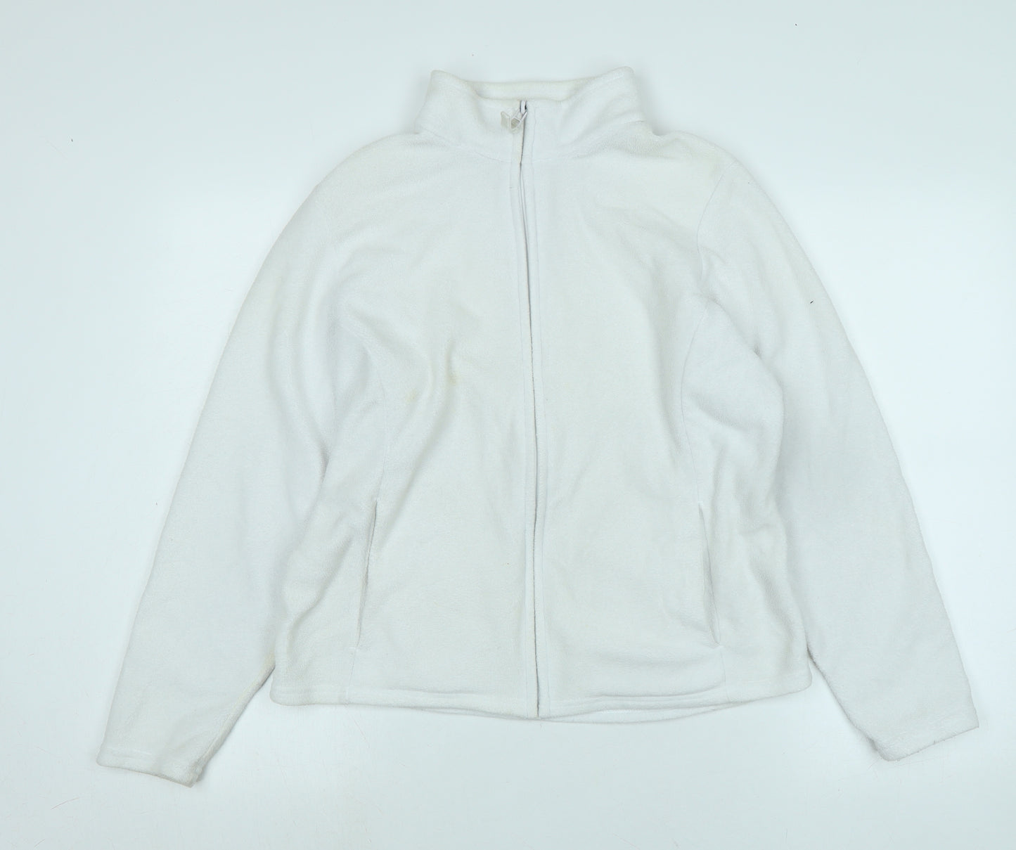 Marks and Spencer Womens White Jacket Size 18 Zip
