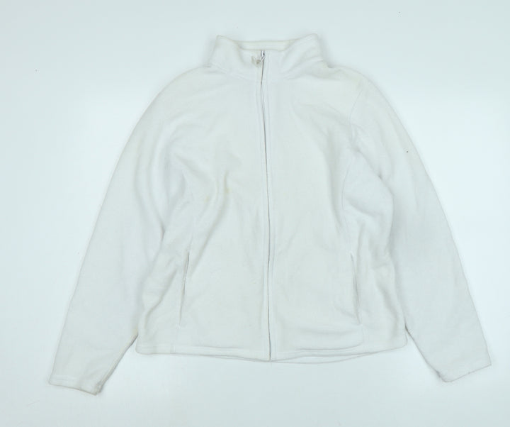 Marks and Spencer Womens White Jacket Size 18 Zip