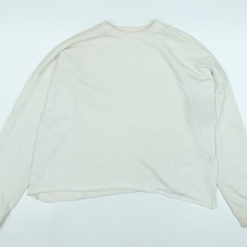 Missguided Womens Ivory Polyester Pullover Sweatshirt Size 8