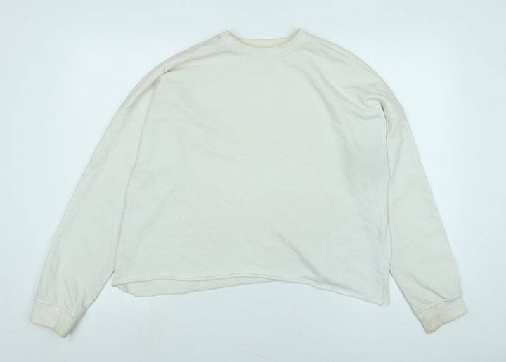 Missguided Womens Ivory Polyester Pullover Sweatshirt Size 8