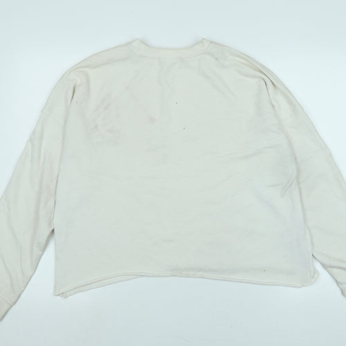 Missguided Womens Ivory Polyester Pullover Sweatshirt Size 8