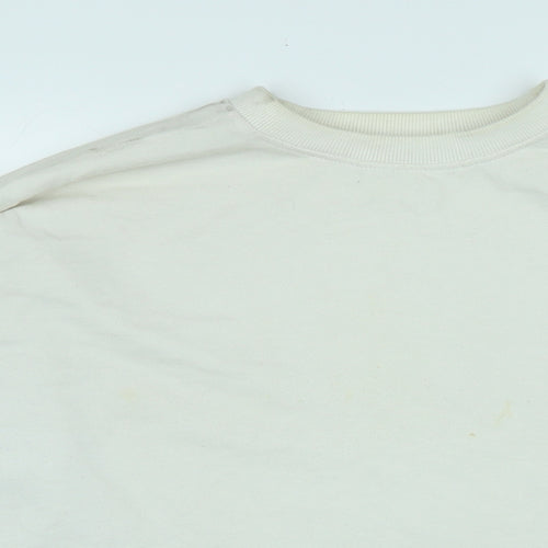 Missguided Womens Ivory Polyester Pullover Sweatshirt Size 8
