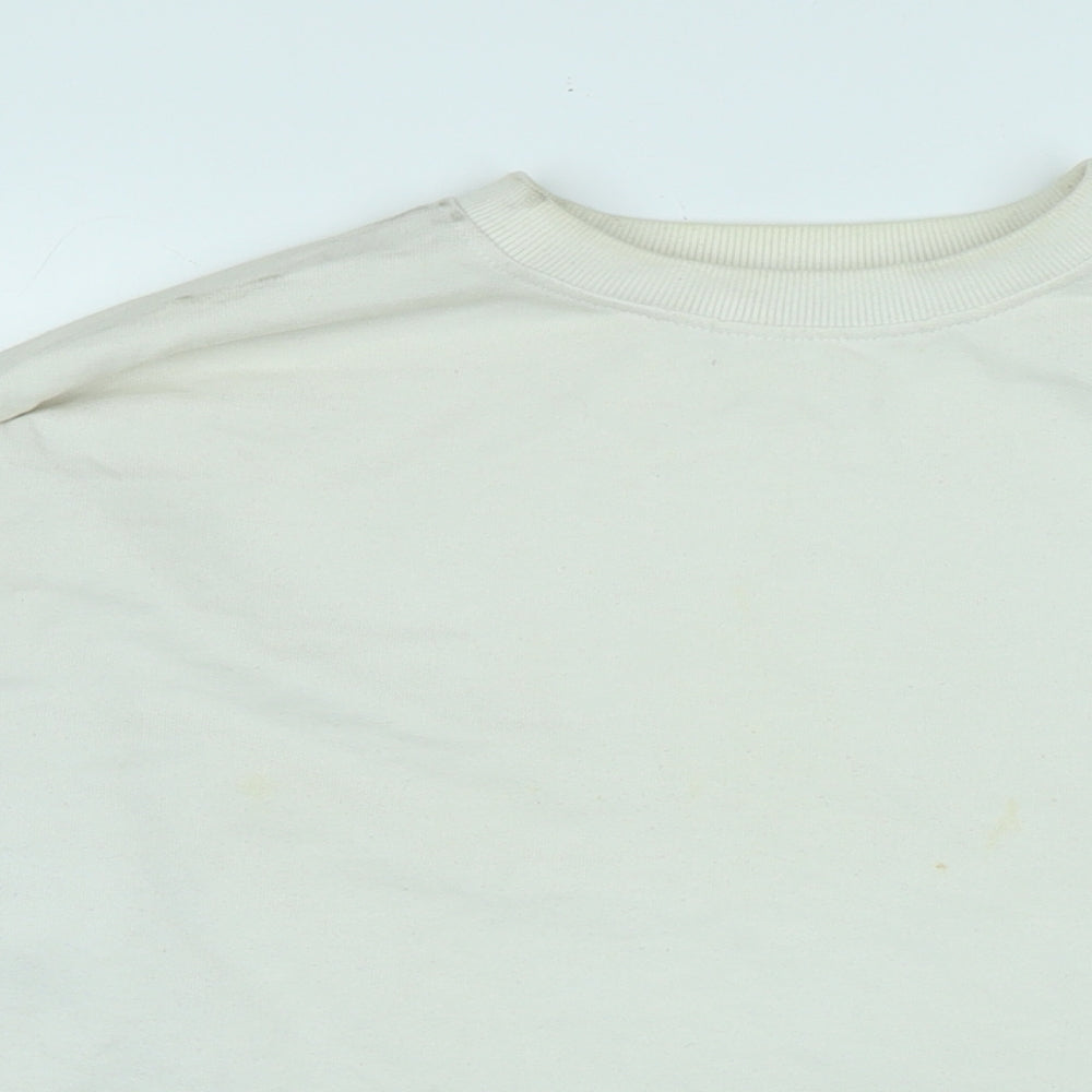 Missguided Womens Ivory Polyester Pullover Sweatshirt Size 8