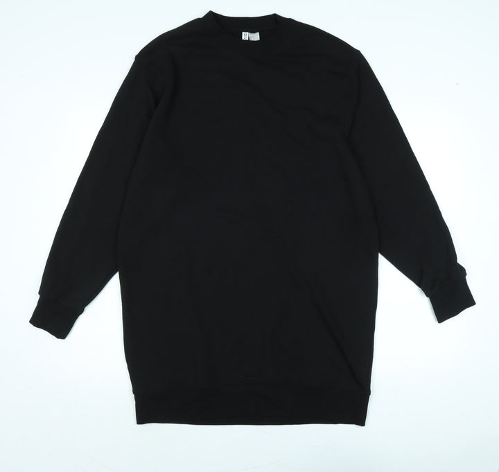 Divided Womens Black Polyester Jumper Dress Size S Crew Neck