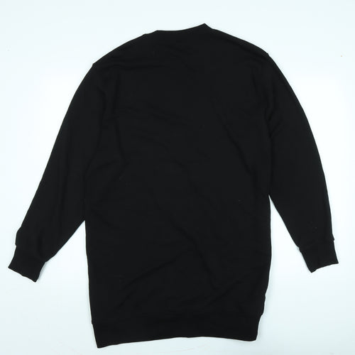 Divided Womens Black Polyester Jumper Dress Size S Crew Neck
