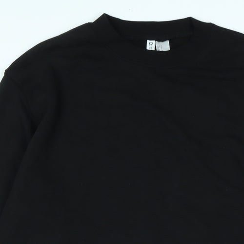 Divided Womens Black Polyester Jumper Dress Size S Crew Neck