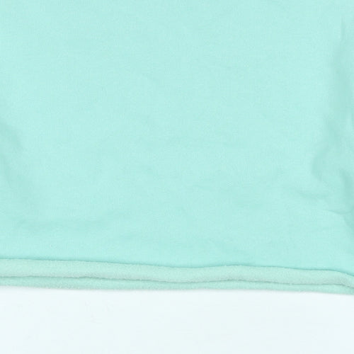 Topshop Womens Green Polyester Pullover Sweatshirt Size S
