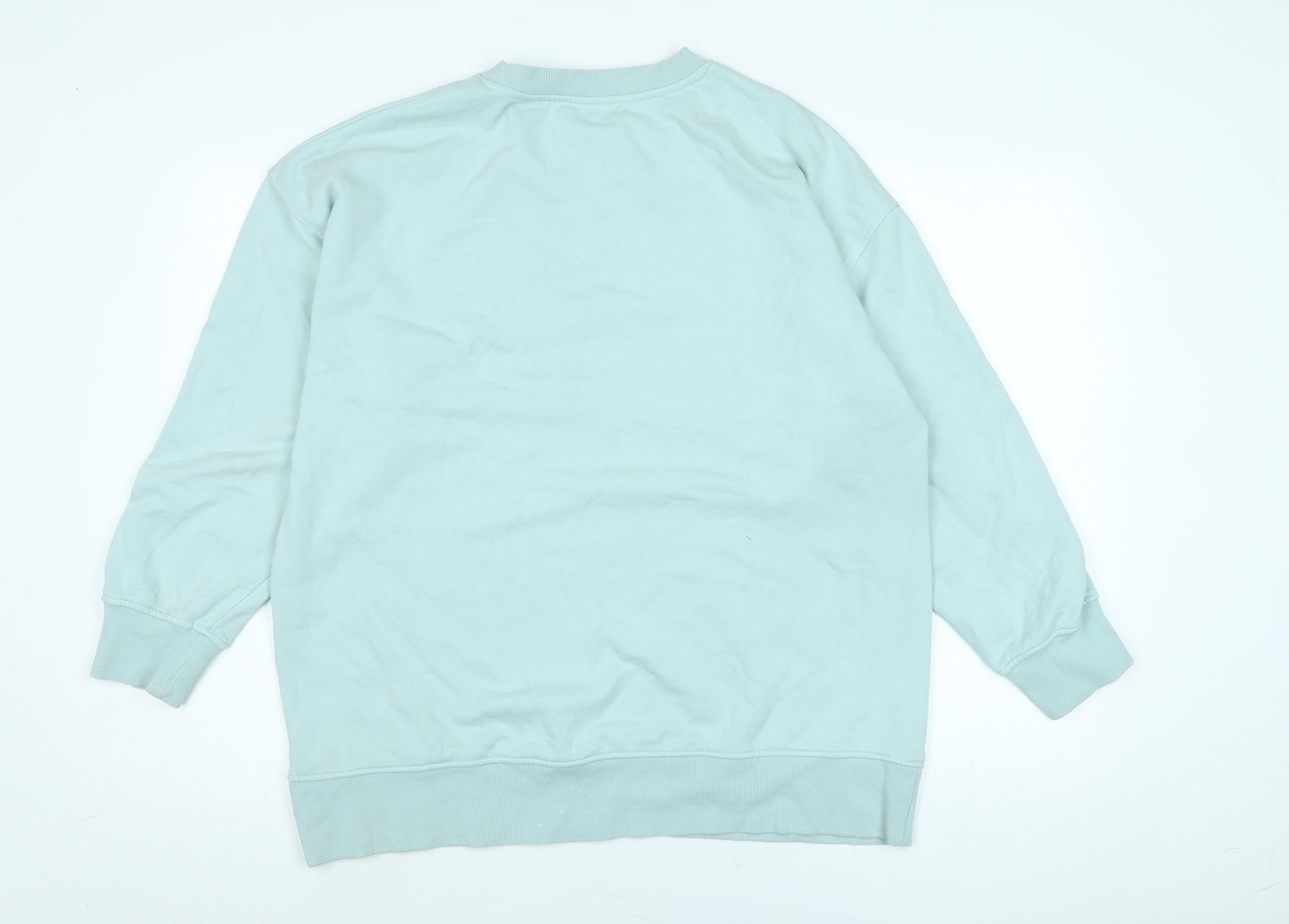 Zara Womens Green Cotton Pullover Sweatshirt Size M