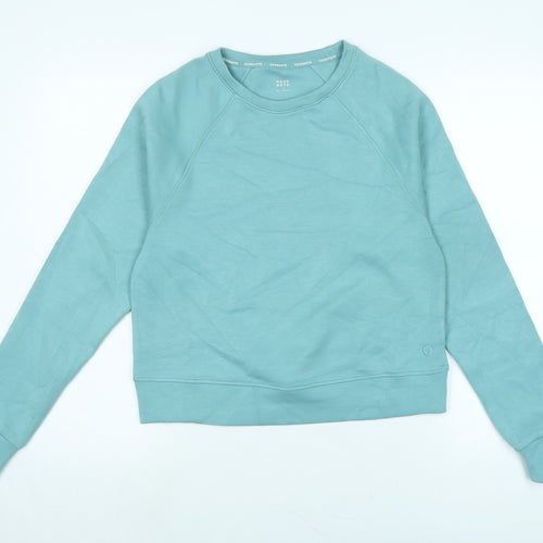 Good Move Womens Green Viscose Pullover Sweatshirt Size 8