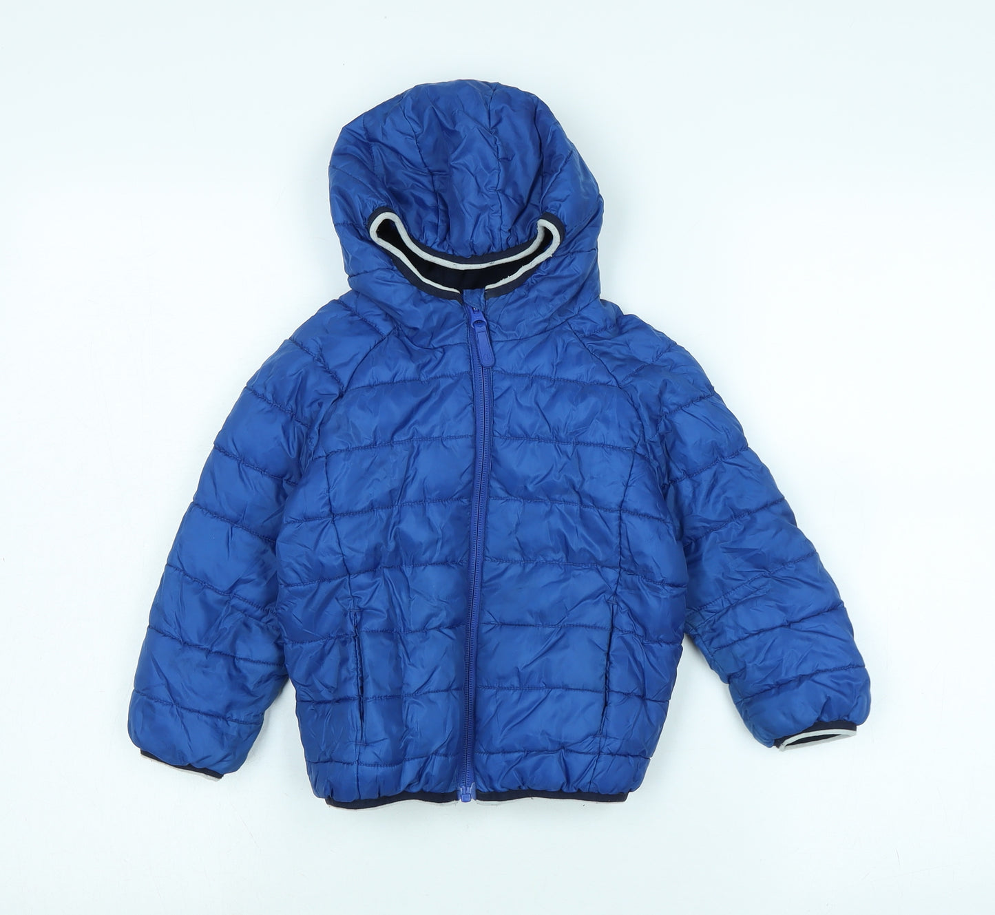 NEXT Boys Blue Puffer Jacket Coat Size 2-3 Years Zip