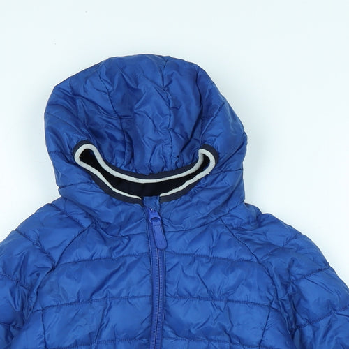 NEXT Boys Blue Puffer Jacket Coat Size 2-3 Years Zip