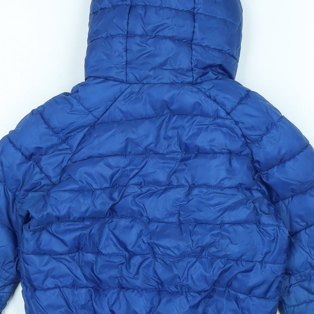 NEXT Boys Blue Puffer Jacket Coat Size 2-3 Years Zip