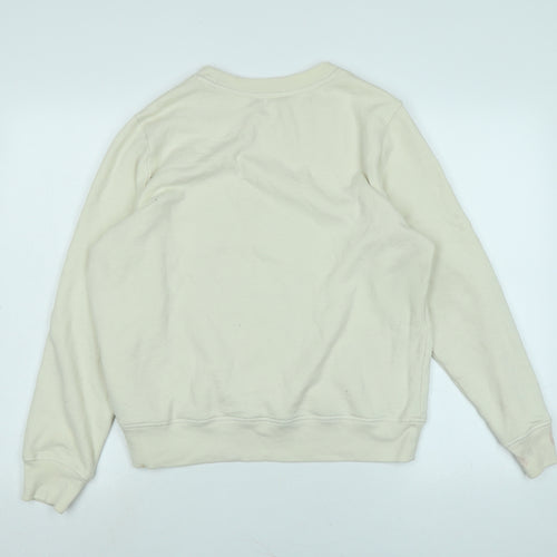 Marks and Spencer Womens Ivory Polyester Pullover Sweatshirt Size 14