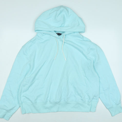 Marks and Spencer Womens Green Polyester Pullover Hoodie Size 14