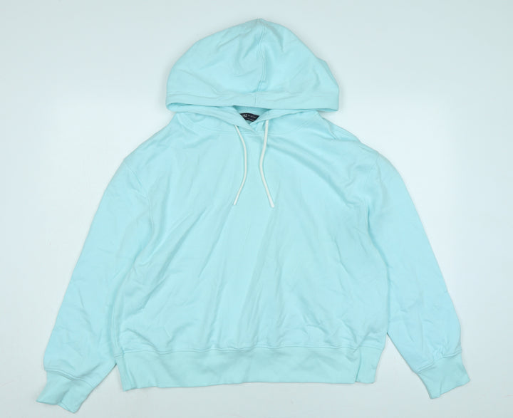 Marks and Spencer Womens Green Polyester Pullover Hoodie Size 14