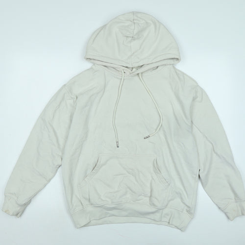 H&M Womens Beige Polyester Pullover Hoodie Size S