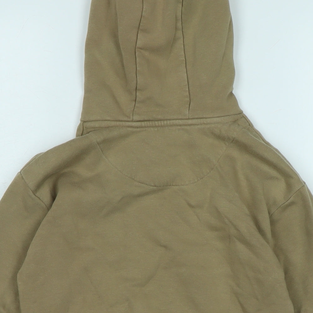 Marks and Spencer Boys Brown Cotton Pullover Hoodie Size 6-7 Years