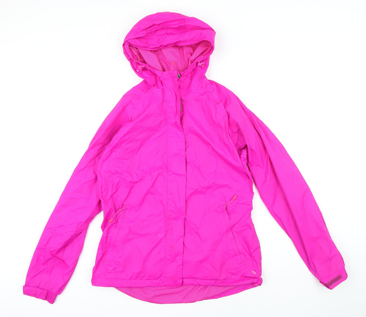 Zakiti Womens Pink Rain Coat Jacket Size 12 Zip