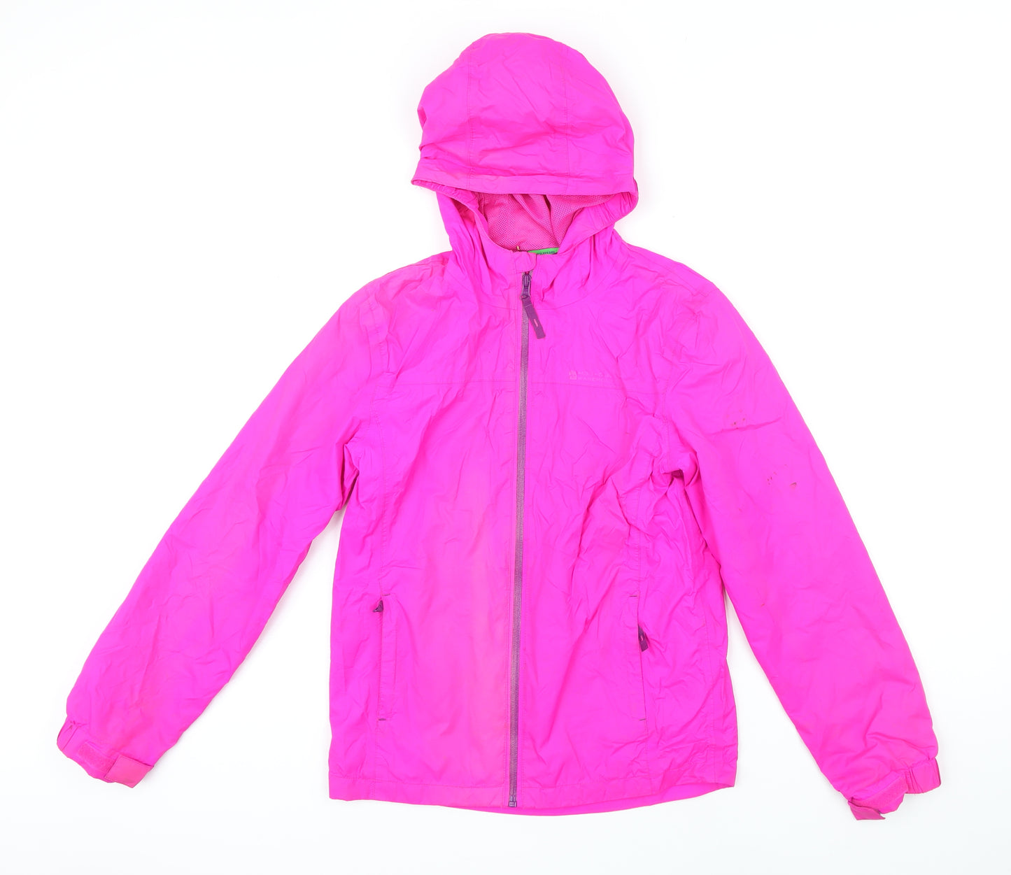 Mountain Warehouse Girls Pink Rain Coat Coat Size 11-12 Years Zip